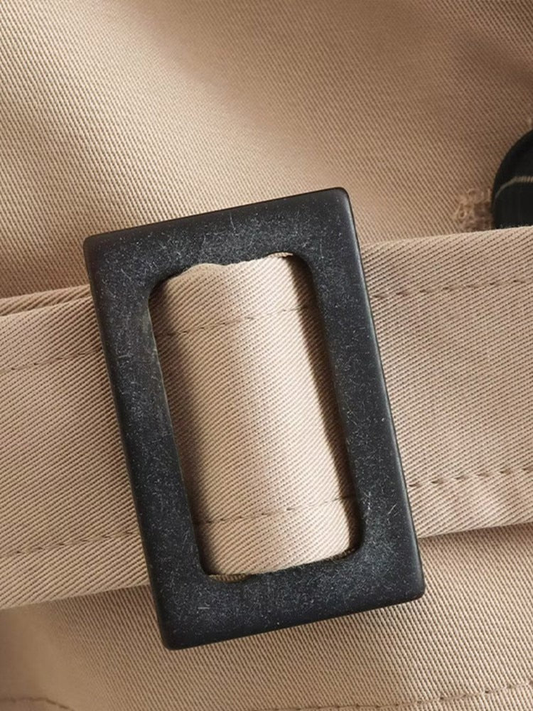 Beige Cropped Trenchcoat 4