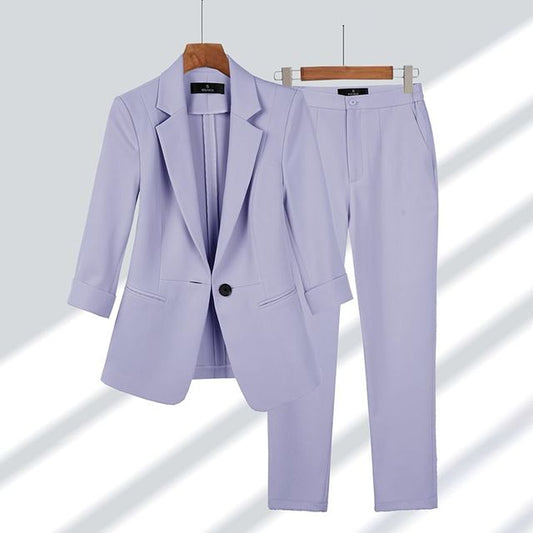 Eleganter Damen Blazer – Taillierter Schnitt mit 3/4-Ärmeln & Ein-Knopf-Verschluss 1