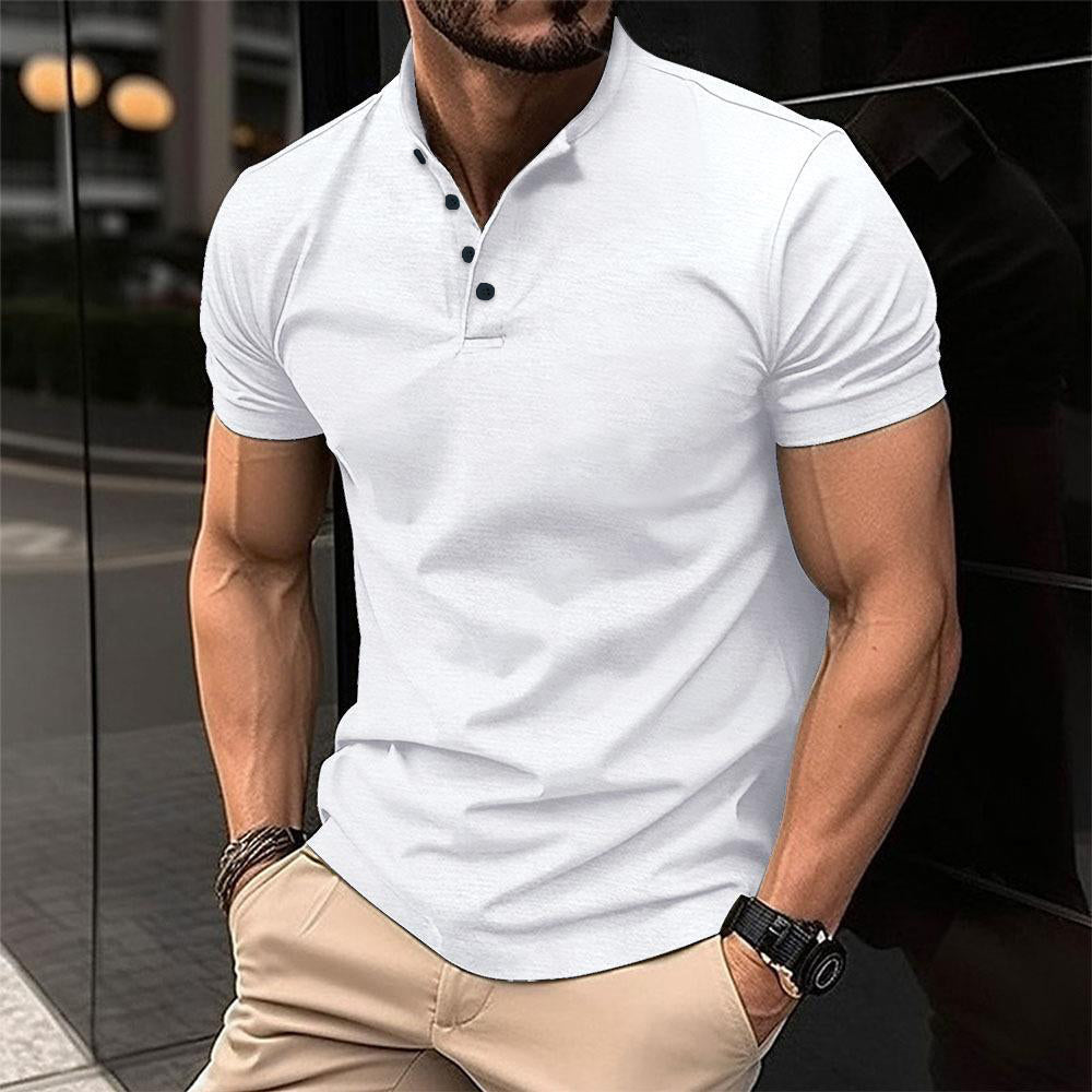 Herren Henley T-Shirt mit Knopfleiste – Kurzarmshirt für Alltag & Freizeit 5