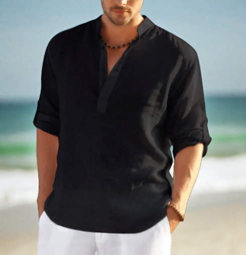 Karl - Leinenhemd mit Kragen 6