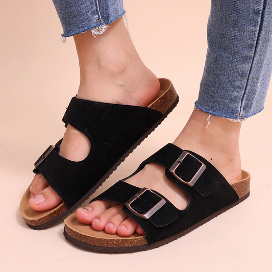 Orthopädische Sandalen mit Korkfußbett 1