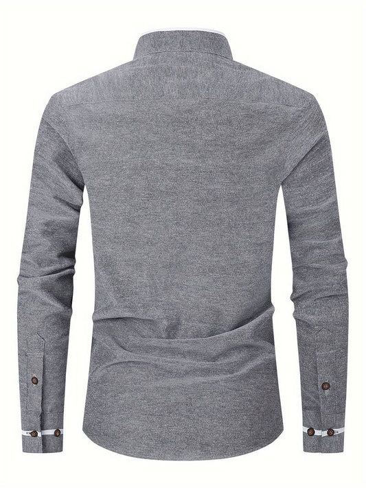 Robert – langarm kragenhemd für herren 1