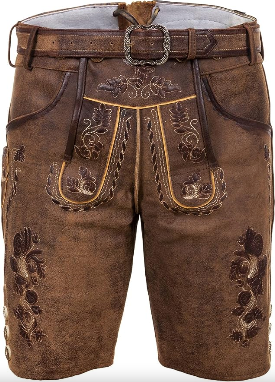Traditionelle Herren Trachtenlederhose mit Stickerei – Perfekt für Oktoberfest, Volksfeste & Trachtenmode 0