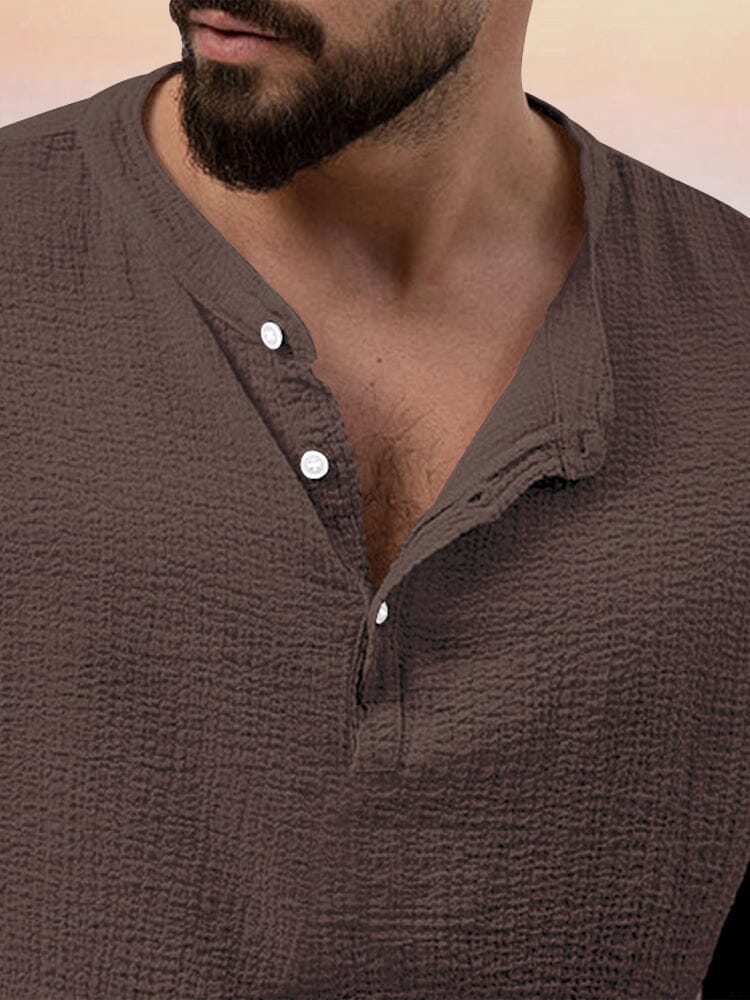 Asher - Lässiges Baumwoll-Leinen-Set für Herren 6