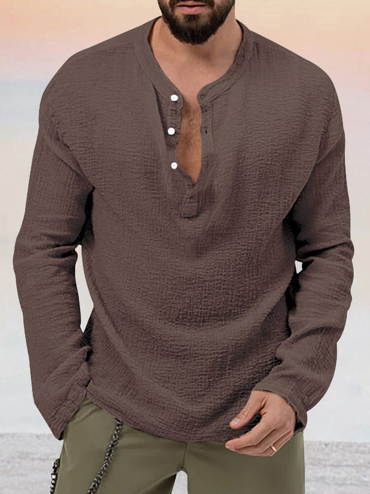 Asher - Lässiges Baumwoll-Leinen-Set für Herren 7