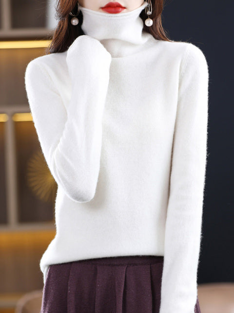 Audrey 100% Pure Wol Rollkragenpullover 9