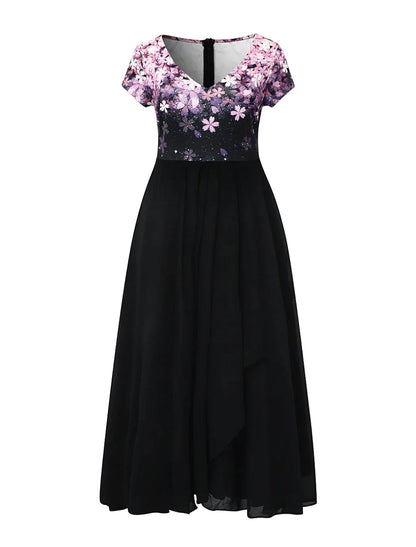 Cade Florale Eleganz Midi Spitzenkleid 4