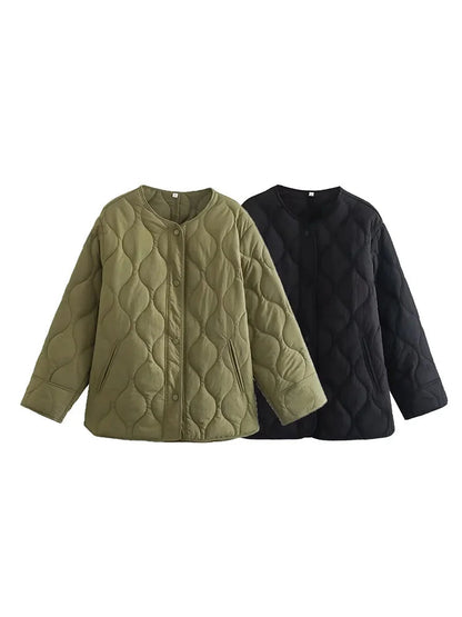 Cori - Gesteppte Oversize-Jacke mit Druckknöpfen 6