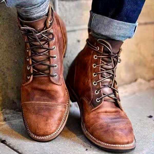 David – retro schnürstiefel für herren 0