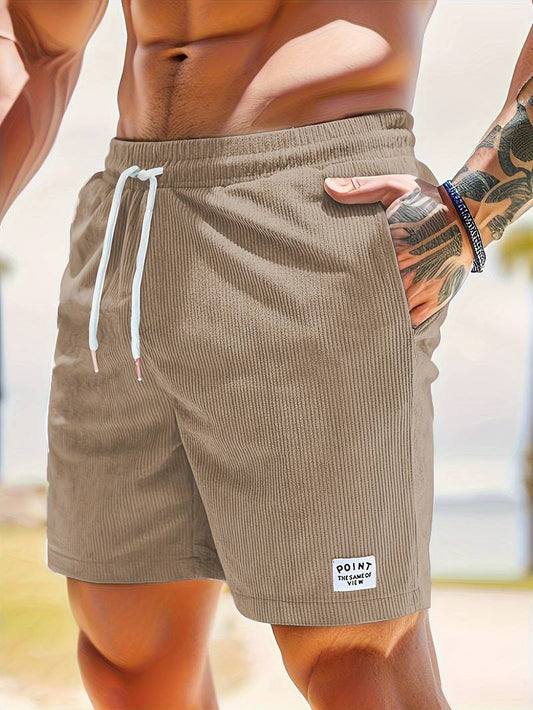 Herren Badeshorts mit elastischem Bund & Tunnelzug – Leichte Strandshorts für Sommer, Urlaub & Sport 0