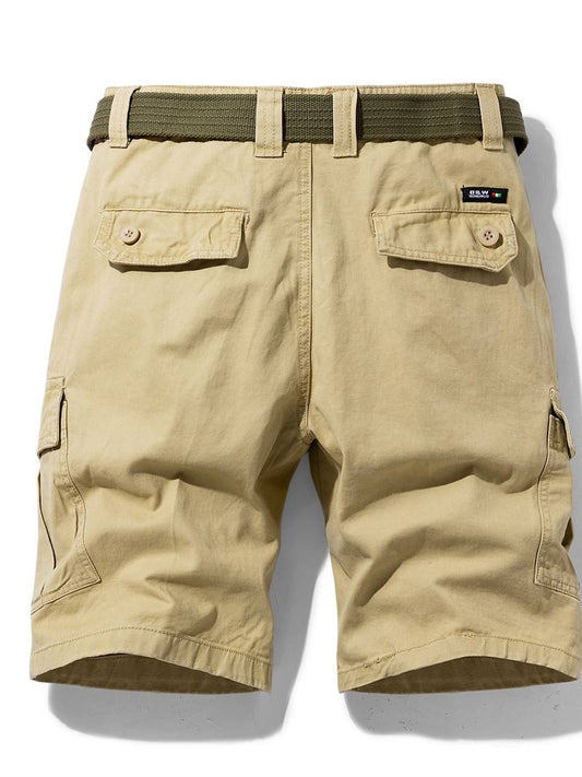 Herren Cargo Shorts mit Gürtel – Funktionale Freizeithose mit Seitentaschen & Reißverschluss für Sommer & Outdoor 1