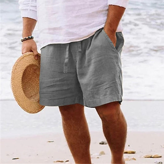 Herren Leinen Shorts mit Kordelzug – Luftige Sommerhose für Strand, Freizeit & Urlaub 1