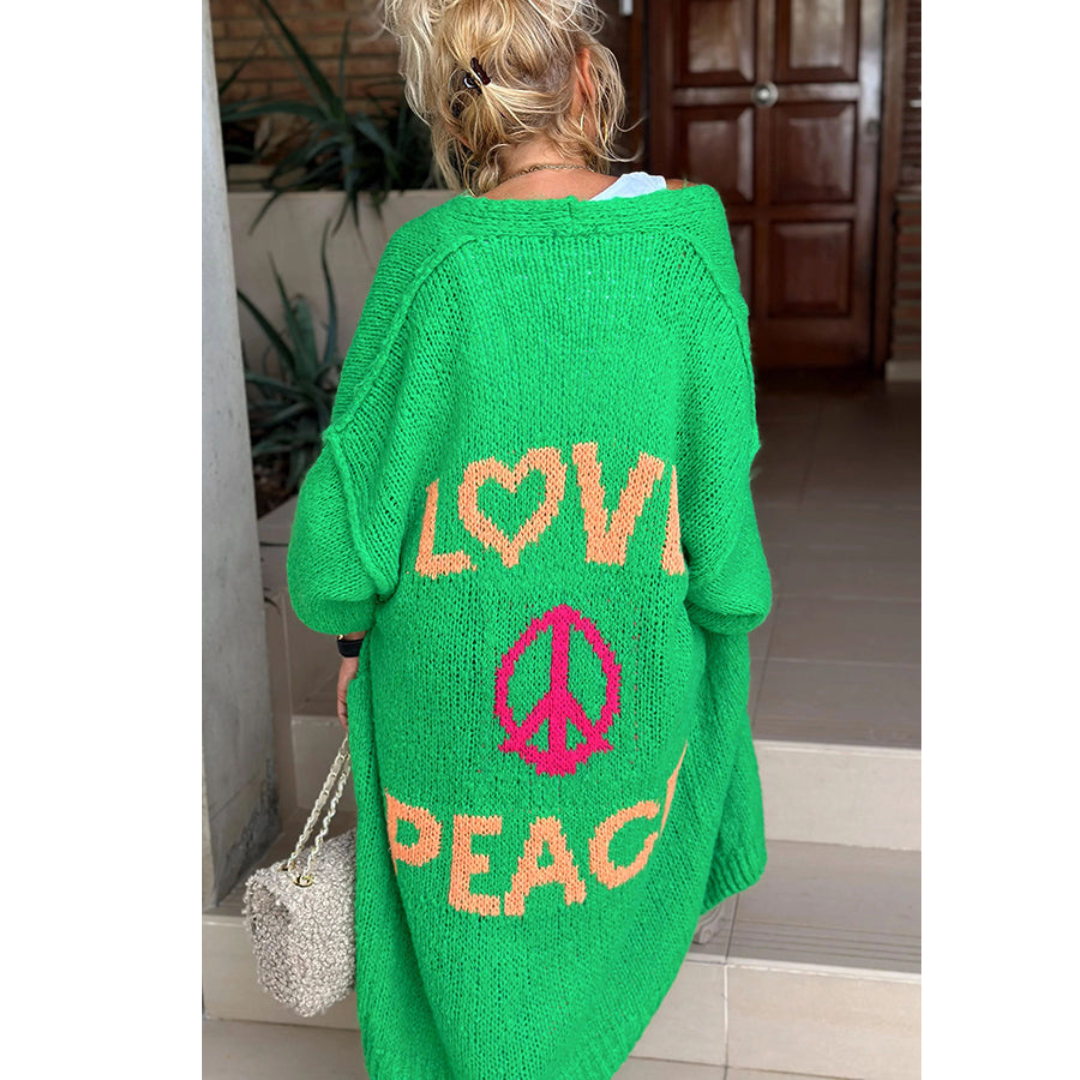 Irene - Stylische peace strickjacke 2