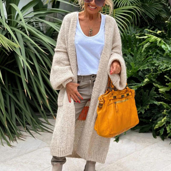 Irene - Stylische peace strickjacke 5