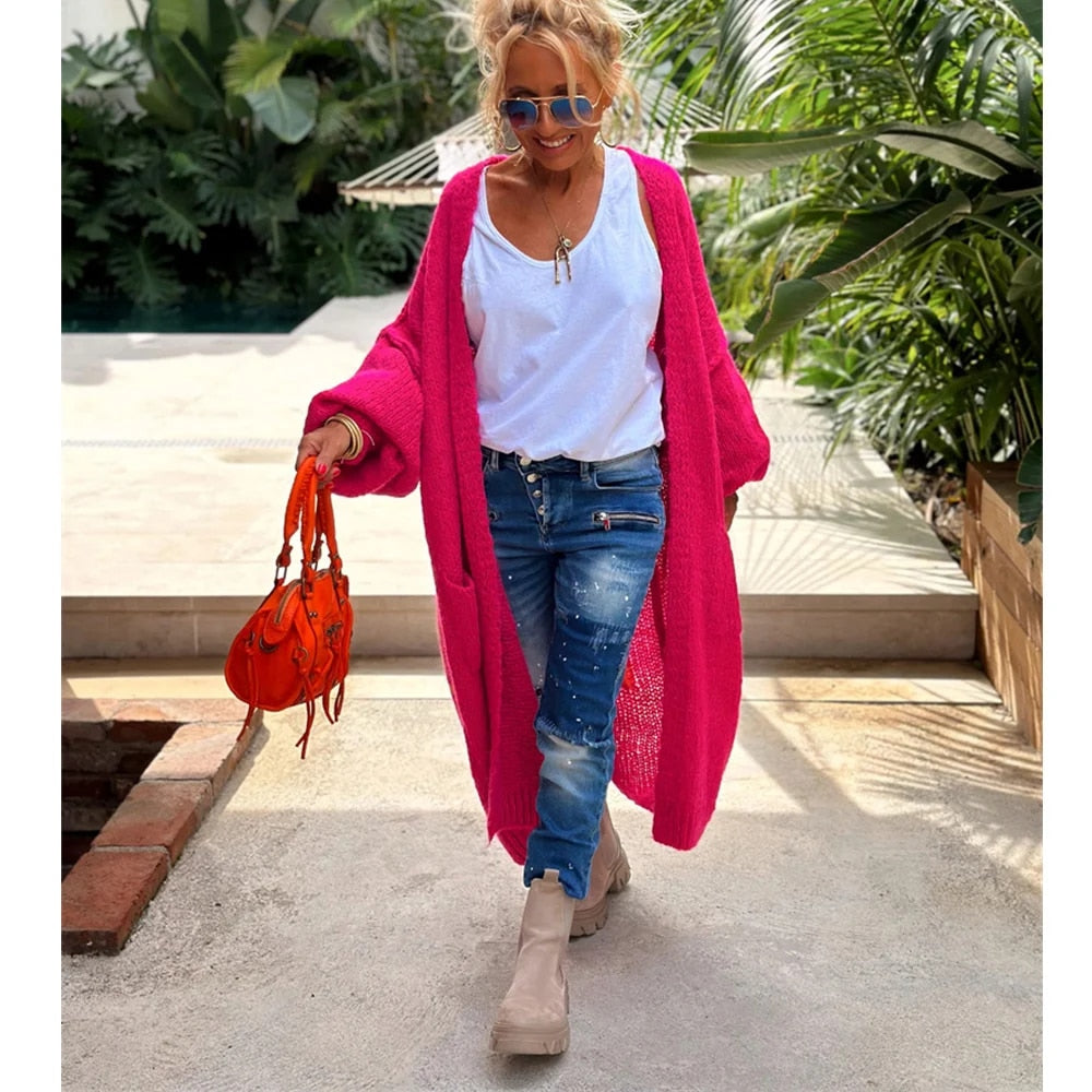 Irene - Stylische peace strickjacke 6