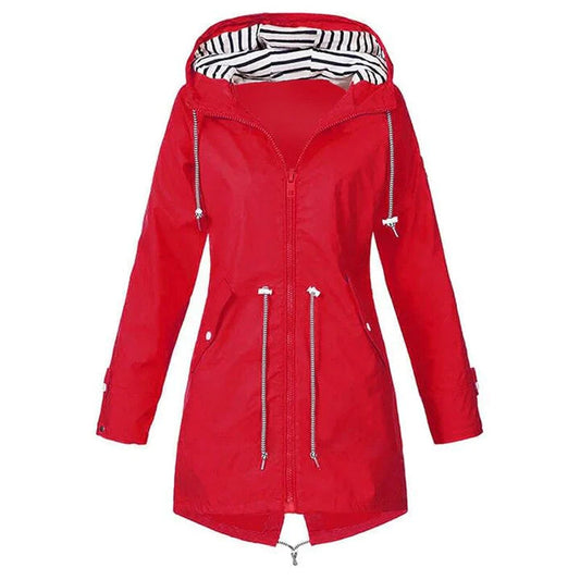 Klassische Stilvolle Wasserdichte Outdoor Regenjacke mit Kapuze für Damen | Klassischer Stil & Ideal für Outdoor-Aktivitäten 1