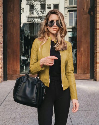 Komfortable Winter Lederjacke im modernen Stil für Damen | Perfekt für den Winter 9