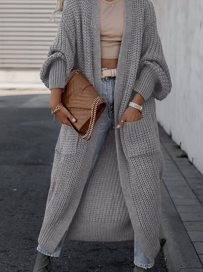Lässiger Strickcardigan aus Wolle mit Taschen für Damen | Perfekt für den Alltag 3