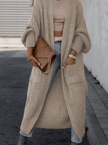Lässiger Strickcardigan aus Wolle mit Taschen für Damen | Perfekt für den Alltag 4
