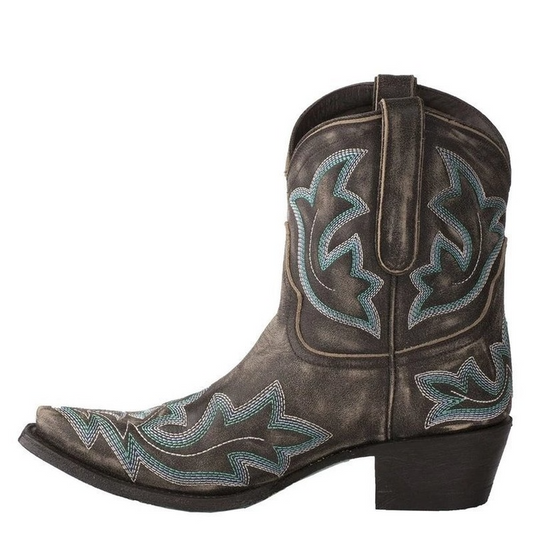 Lina - Bestickte Cowboystiefel aus Leder 1