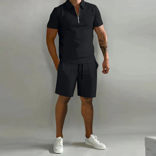 Lorenzo | Zweiteiliges Set - Luxuriöses Polo und Shorts Sommerset für Männer 0