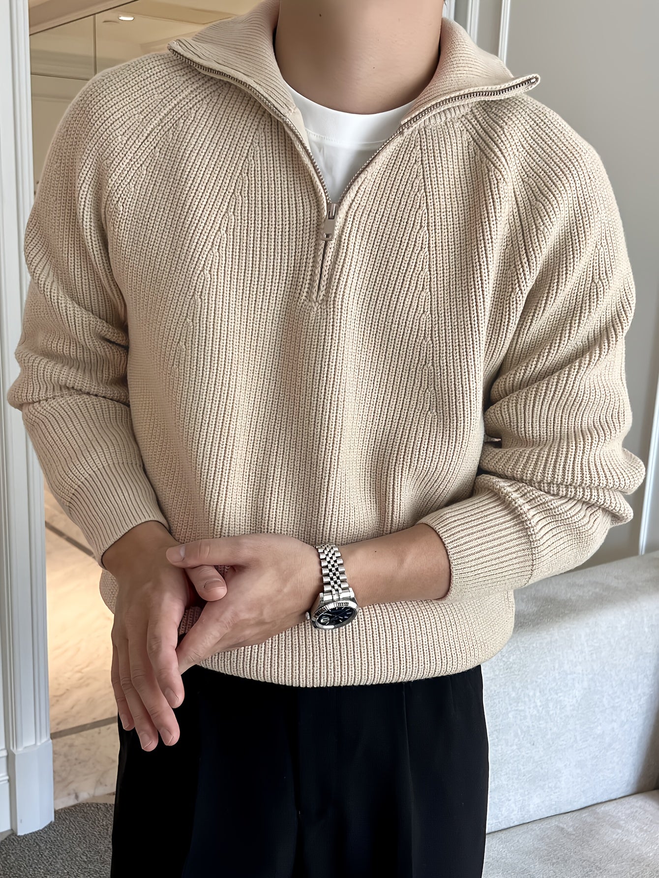 Mauricio - Lässiger Pullover mit Reißverschluss für Männer 5