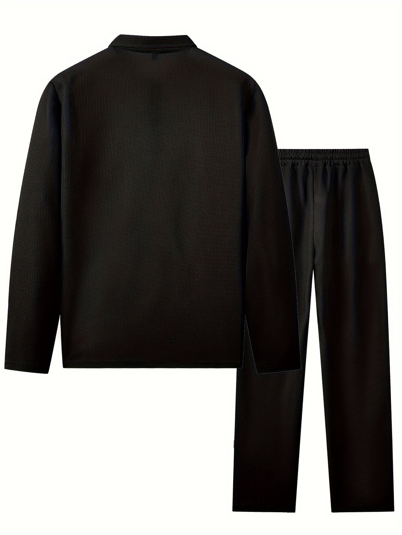 Moderner Weitgeschnittener Reißverschluss-Trainingsanzug mit Taschen und Kordelzughose für Herren | Perfekt für lässige Tage 7