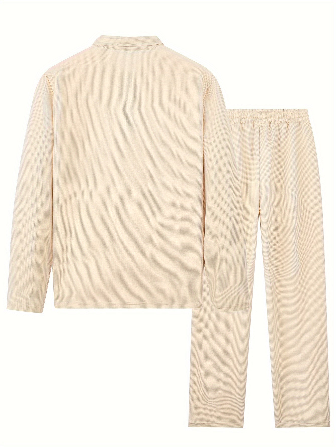 Moderner Weitgeschnittener Reißverschluss-Trainingsanzug mit Taschen und Kordelzughose für Herren | Perfekt für lässige Tage 8