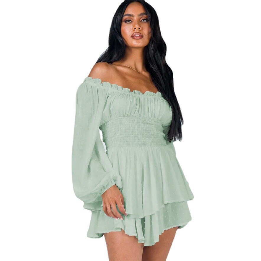 Off shoulder Rüschenjurk 0