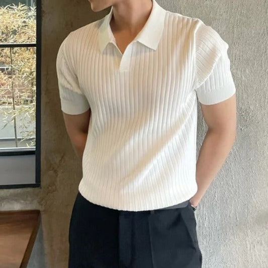 Old Money Sommer Schlankes Polo shirts für Herren 1