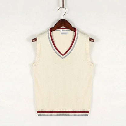 Old Money Style V Ausschnitt Retro Pullover Weste für Herren 9