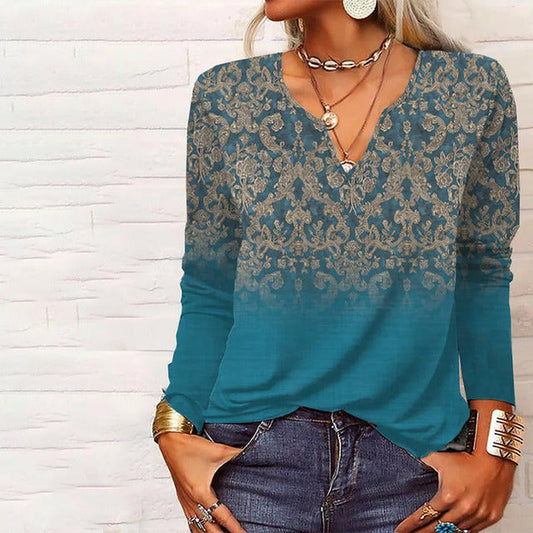 Siofra - Bluse - Lässig - Blau / Vielseitigs Design - Alltagstauglich für Damen 0