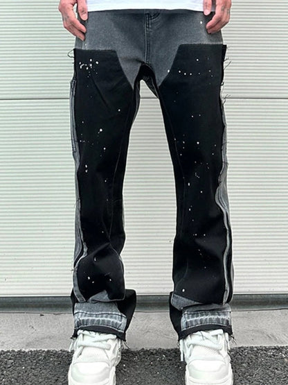 Vintage hose - Herren Denim Jeans Patched 1