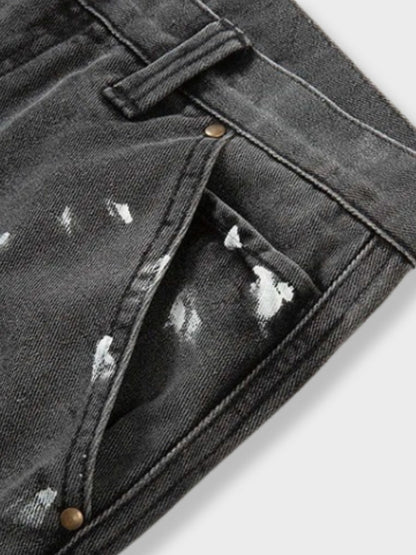 Vintage hose - Herren Denim Jeans Patched 3